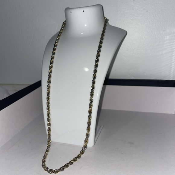 BRAND NEW PURE SILVER GOLD TONE ROPE CHAIN‼️ - Picture 4 of 14